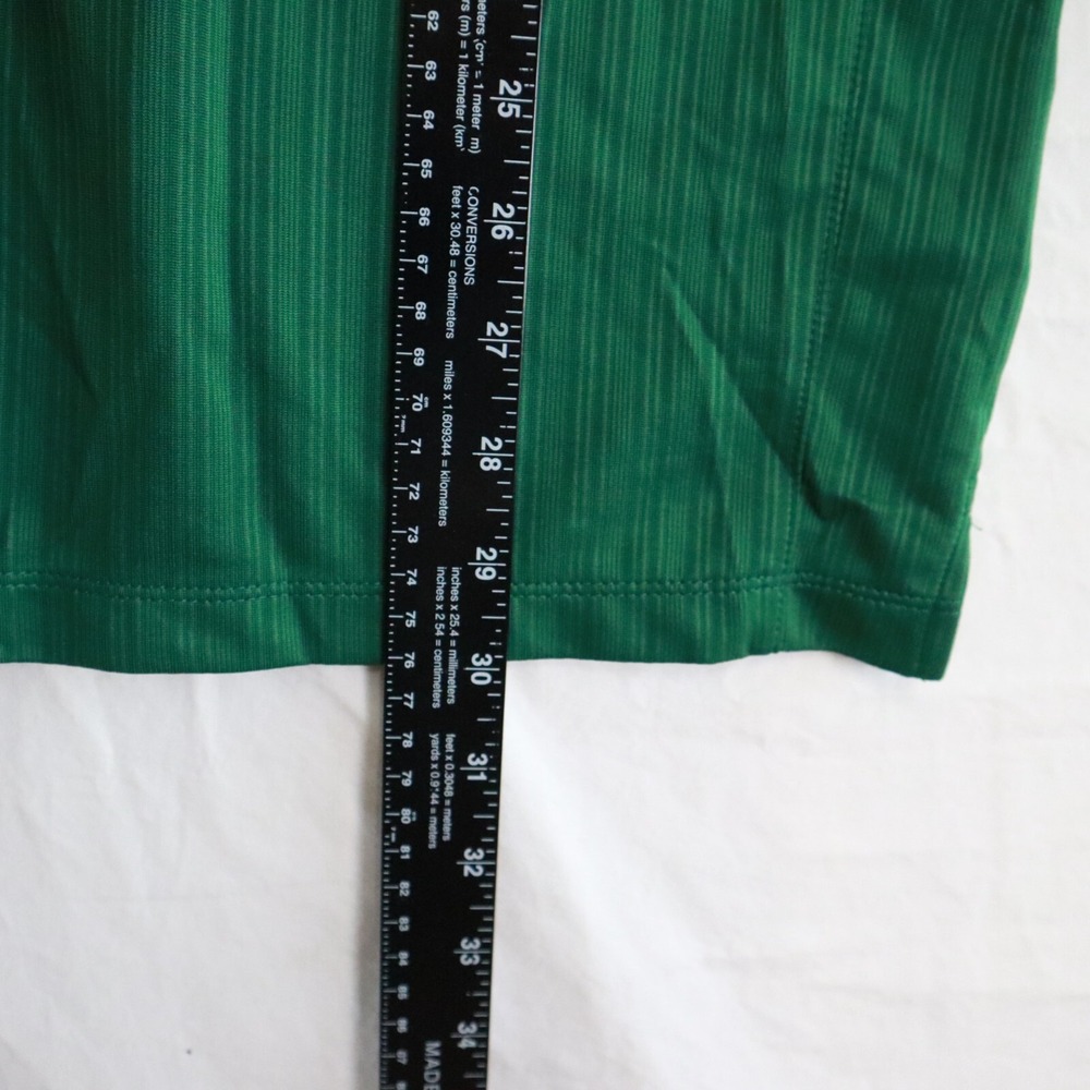 Nike Polo Shirt‎ Mens Medium Dri-Fit Performance Golf Green Striped Short Sleeve - Picture 4 of 6